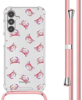Imoshion Design hoesje met koord voor de Samsung Galaxy A14 (5G/4G) - Crab Watercolor Meerkleurig