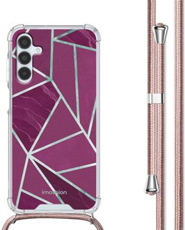 Imoshion Design hoesje met koord voor de Samsung Galaxy A15 (5G/4G) - Bordeaux Graphic Meerkleurig
