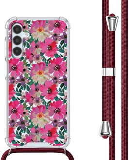 Imoshion Design hoesje met koord voor de Samsung Galaxy A15 (5G/4G) - Flower Water Meerkleurig