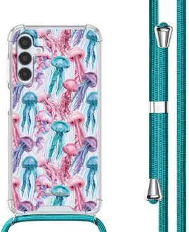 Imoshion Design hoesje met koord voor de Samsung Galaxy A15 (5G/4G) - Jellyfish Watercolor Meerkleurig