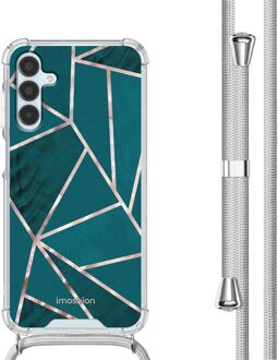 Imoshion Design hoesje met koord voor de Samsung Galaxy A15 (5G/4G) - Petrol Green Graphic Meerkleurig