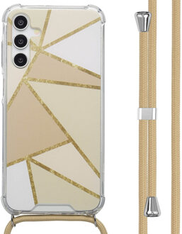 Imoshion Design hoesje met koord voor de Samsung Galaxy A15 (5G) - Beige Graphic Meerkleurig