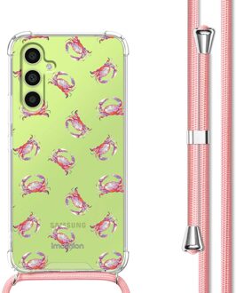 Imoshion Design hoesje met koord voor de Samsung Galaxy A34 (5G) - Crab Watercolor Meerkleurig