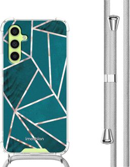 Imoshion Design hoesje met koord voor de Samsung Galaxy A34 (5G) - Petrol Green Graphic Meerkleurig