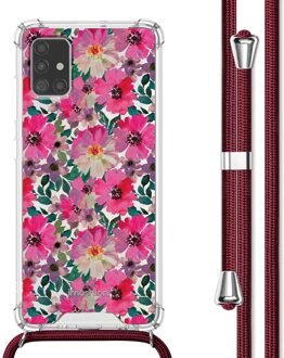 Imoshion Design hoesje met koord voor de Samsung Galaxy A51 - Flower Water Meerkleurig - 6.5