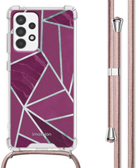 Imoshion Design hoesje met koord voor de Samsung Galaxy A52(s) (5G/4G) - Bordeaux Graphic Meerkleurig