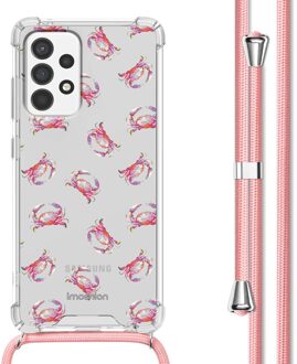Imoshion Design hoesje met koord voor de Samsung Galaxy A52(s) (5G/4G) - Crab Watercolor Meerkleurig