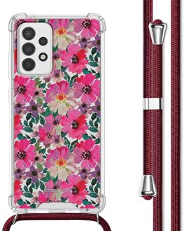 Imoshion Design hoesje met koord voor de Samsung Galaxy A52(s) (5G/4G) - Flower Water Meerkleurig