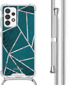 Imoshion Design hoesje met koord voor de Samsung Galaxy A52(s) (5G/4G) - Petrol Green Graphic Meerkleurig
