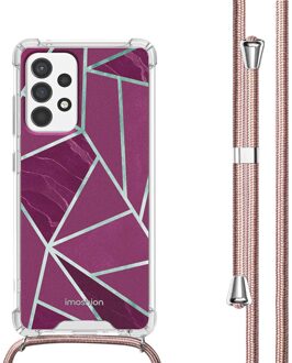 Imoshion Design hoesje met koord voor de Samsung Galaxy A53 - Bordeaux Graphic Meerkleurig