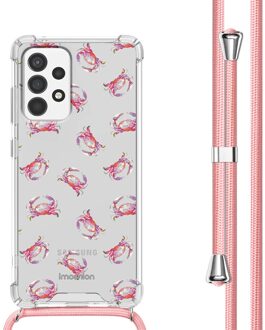 Imoshion Design hoesje met koord voor de Samsung Galaxy A53 - Crab Watercolor Meerkleurig