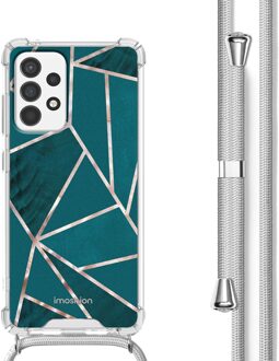 Imoshion Design hoesje met koord voor de Samsung Galaxy A53 - Petrol Green Graphic Meerkleurig