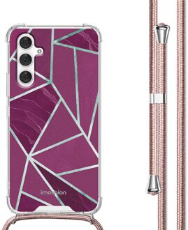 Imoshion Design hoesje met koord voor de Samsung Galaxy A54 (5G) - Bordeaux Graphic Meerkleurig