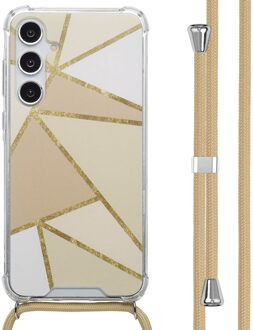 Imoshion Design hoesje met koord voor de Samsung Galaxy A55 - Beige Graphic Meerkleurig