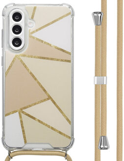 Imoshion Design hoesje met koord voor de Samsung Galaxy A56 - Beige Graphic Meerkleurig