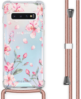 Imoshion Design hoesje met koord voor de Samsung Galaxy S10 - Bloem - Roze