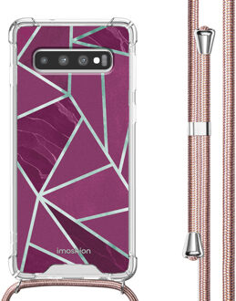 Imoshion Design hoesje met koord voor de Samsung Galaxy S10 - Bordeaux Graphic Meerkleurig - 6.1