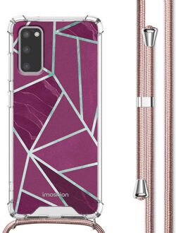 Imoshion Design hoesje met koord voor de Samsung Galaxy S20 - Bordeaux Graphic Meerkleurig - 6.3