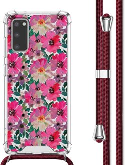 Imoshion Design hoesje met koord voor de Samsung Galaxy S20 - Flower Water Meerkleurig - 6.3
