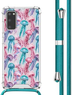 Imoshion Design hoesje met koord voor de Samsung Galaxy S20 - Jellyfish Watercolor Meerkleurig - 6.3