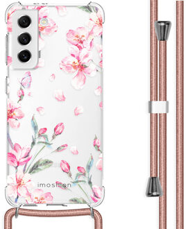 Imoshion Design hoesje met koord voor de Samsung Galaxy S21 - Bloem - Roze