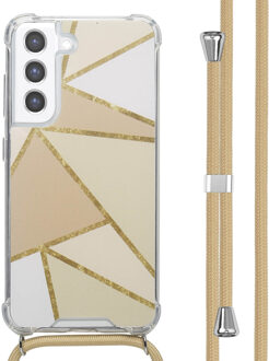 Imoshion Design hoesje met koord voor de Samsung Galaxy S21 FE - Beige Graphic Meerkleurig