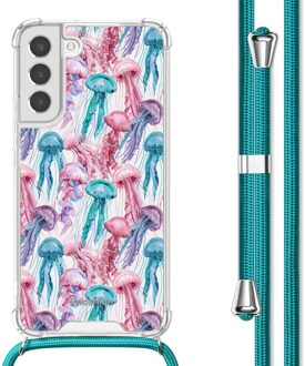 Imoshion Design hoesje met koord voor de Samsung Galaxy S22 Plus - Jellyfish Watercolor Meerkleurig