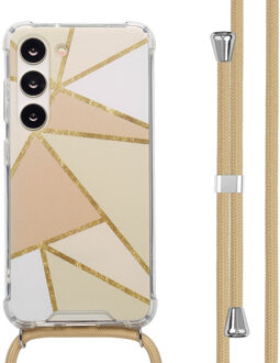 Imoshion Design hoesje met koord voor de Samsung Galaxy S23 - Beige Graphic Meerkleurig