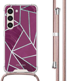 Imoshion Design hoesje met koord voor de Samsung Galaxy S23 - Bordeaux Graphic Meerkleurig