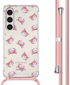 Imoshion Design hoesje met koord voor de Samsung Galaxy S23 - Crab Watercolor Meerkleurig
