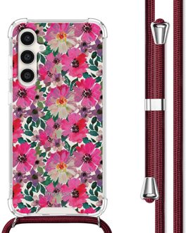 Imoshion Design hoesje met koord voor de Samsung Galaxy S23 FE - Flower Water Meerkleurig