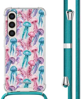 Imoshion Design hoesje met koord voor de Samsung Galaxy S23 - Jellyfish Watercolor Meerkleurig
