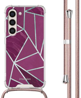 Imoshion Design hoesje met koord voor de Samsung Galaxy S23 Plus - Bordeaux Graphic Meerkleurig