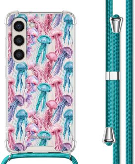 Imoshion Design hoesje met koord voor de Samsung Galaxy S23 Plus - Jellyfish Watercolor Meerkleurig