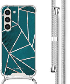 Imoshion Design hoesje met koord voor de Samsung Galaxy S23 Plus - Petrol Green Graphic Meerkleurig