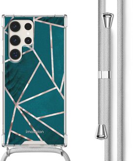 Imoshion Design hoesje met koord voor de Samsung Galaxy S23 Ultra - Petrol Green Graphic Meerkleurig