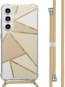 Imoshion Design hoesje met koord voor de Samsung Galaxy S24 FE - Beige Graphic Meerkleurig