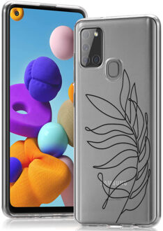 Imoshion Design hoesje Samsung Galaxy A21s - Blad - Transparant