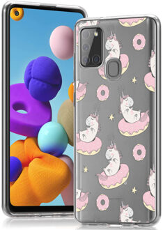 Imoshion Design hoesje Samsung Galaxy A21s - Donut Eenhoorn - Roze - 6.5