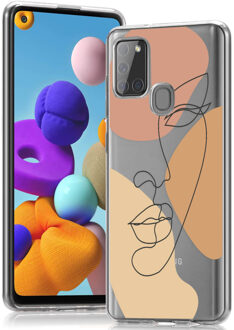 Imoshion Design hoesje Samsung Galaxy A21s - Gezicht - Multicolor Meerkleurig