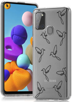 Imoshion Design hoesje Samsung Galaxy A21s - Vogels - Transparant