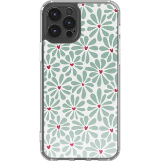 Imoshion Design hoesje voor de Apple iPhone 12 (Pro) - Bloom Love Sage Green Meerkleurig - 6.1