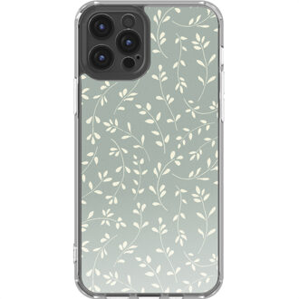 Imoshion Design hoesje voor de Apple iPhone 12 (Pro) - Smoke Green Flowers Groen - 6.1