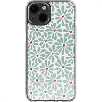 Imoshion Design hoesje voor de Apple iPhone 13 - Bloom Love Sage Green Meerkleurig