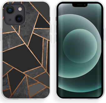 Imoshion Design hoesje voor de Apple iPhone 13 Mini - Black Graphic Meerkleurig