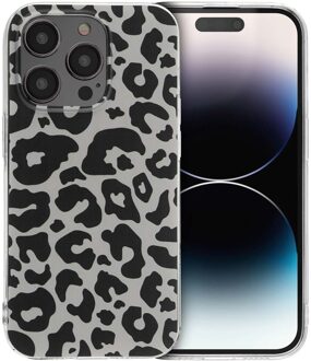 Imoshion Design hoesje voor de Apple iPhone 14 Pro - Leopard Transparent Meerkleurig