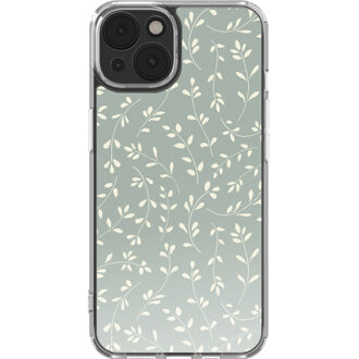 Imoshion Design hoesje voor de Apple iPhone 14 - Smoke Green Flowers Groen