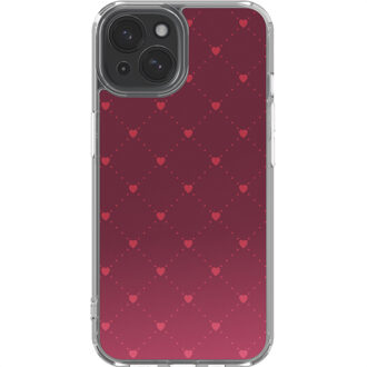 Imoshion Design hoesje voor de Apple iPhone 15 - Crush Check Coral Dust Rood