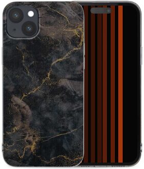 Imoshion Design hoesje voor de Apple iPhone 15 Plus - Black Marble Transparent Zwart