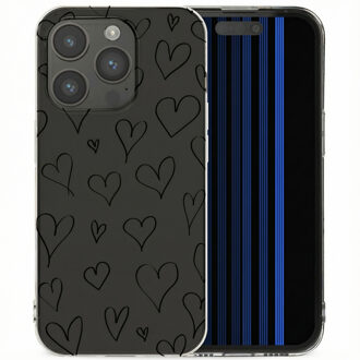 Imoshion Design hoesje voor de Apple iPhone 15 Pro - Hearts Transparant
